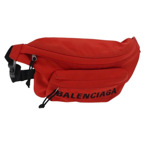 BALENCIAGA Wheel Waist bag Nylon Red - Picture 1 of 15